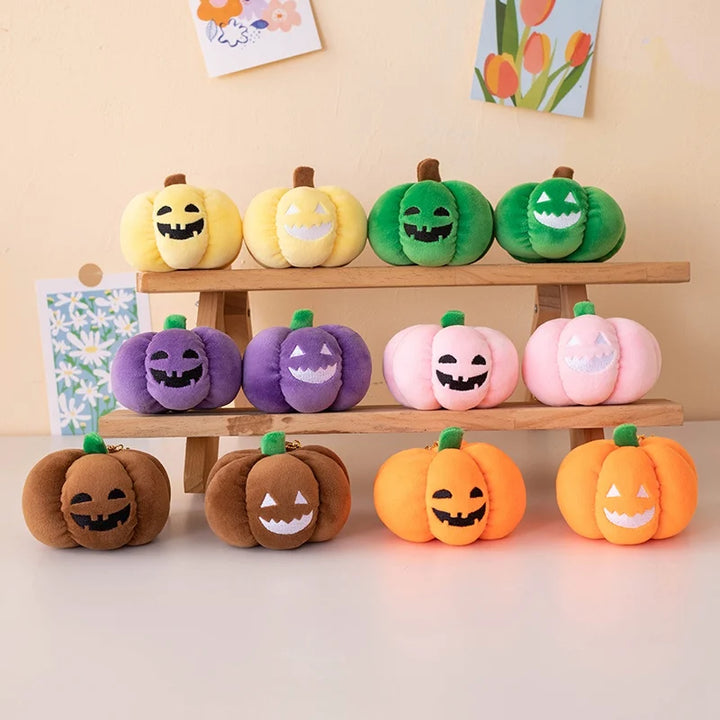 10cm Halloween Pumpkin Plush Toy Glow-in-the-dark Pumpkin Plushie Pendant Christmas Gift Home Decor