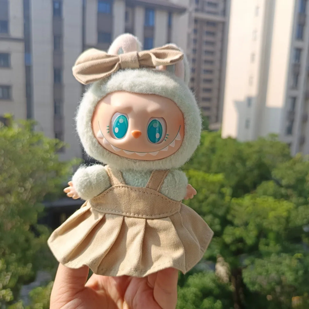 Clothes For Labubu Dolls 15/17Cm For LABUBU Sitting Party 1St 2Nd 3Rd Gen Skirt Apparel Accessories