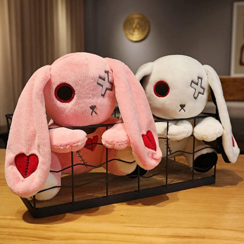 Dark Series Plush Rabbit Toy Pentacle Moon Vampire Doll Stuffed Gothic Rock Style Bunny Halloween Plush Kids Toy Home Decor