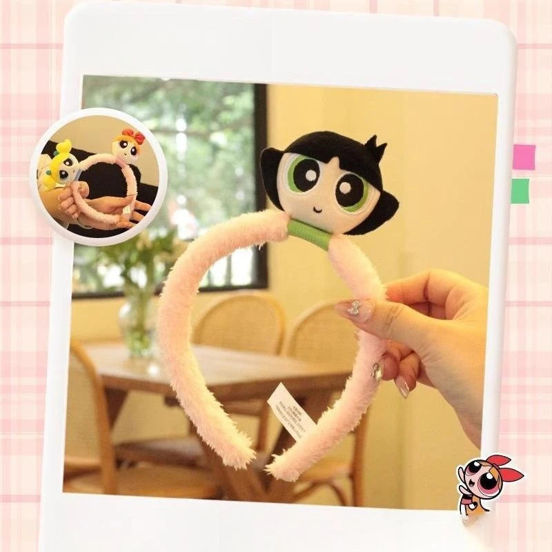 Cartoon Blossom/Buttercup‌Plue Headband Children’s Creative Headdress Doll Cute Bubbles Washing Headband Girls Christmas Gift