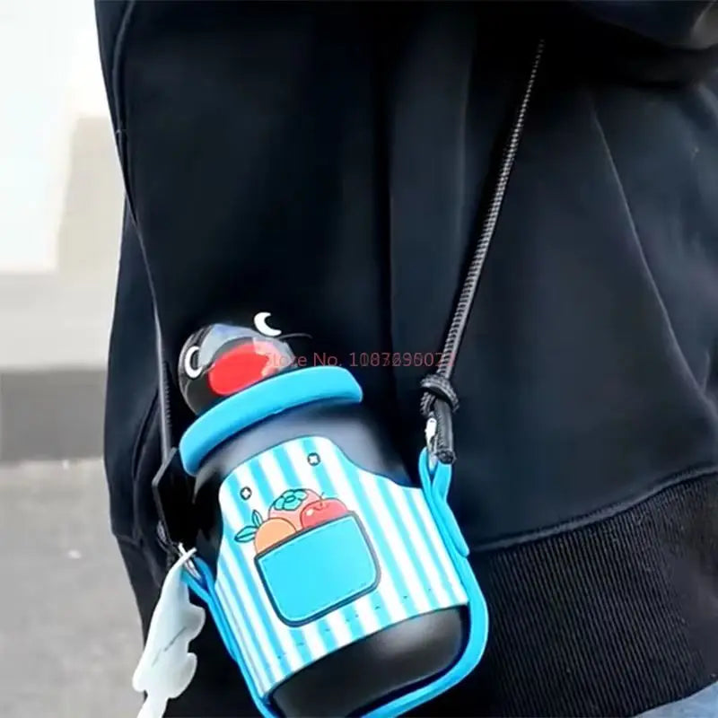 New Pingu Series Insulated Cup Milk Cup Students Portable Cartoon Water Kettle 330ml Cold Insulation Water Cup Birthday Gifts