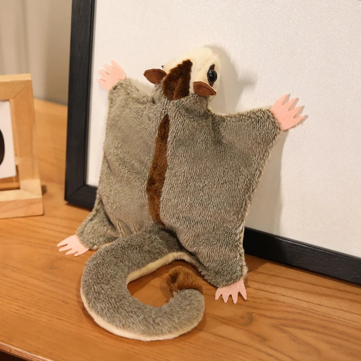 Lifelike Sugar Glider Plush Toy Soft Flying Squirrel Toys Cute Hand Center Pets Funny Gift To Kids Stuffed Animals Toy