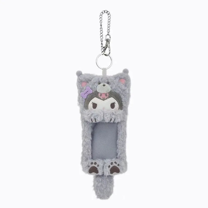 Kawaii Sanrio Kuromi My Melody Cartoon Plush Card Set Cinnamoroll Id Card Set Keychain Decoration Creative Couple Pendant Gift