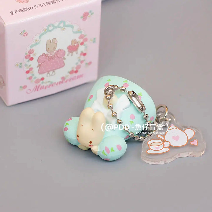 Sanrio Kawaii Marroncream Cartoon Bag Keychain Pendant Toy Girl's Heart Cute Doll Accessories Friends Birthday Gifts Peripheral