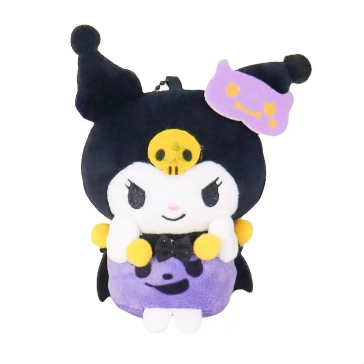 Halloween Sanrio Dress Ghost  Kuromi plush toy keychain Pom Pom Purin Stuffed Toy cartoon Hello Kitty My Melody Bag Accessories