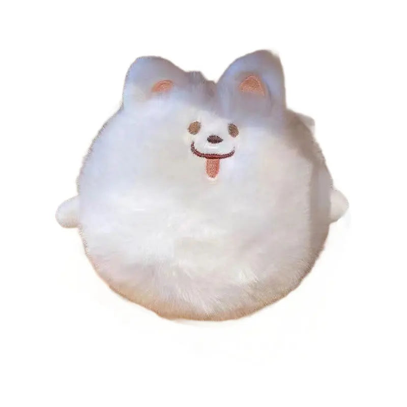 Samoyed Dog Pendant With Bead Chain Plush Doll Pendant Cute Pendant Keychain Bag Pendant