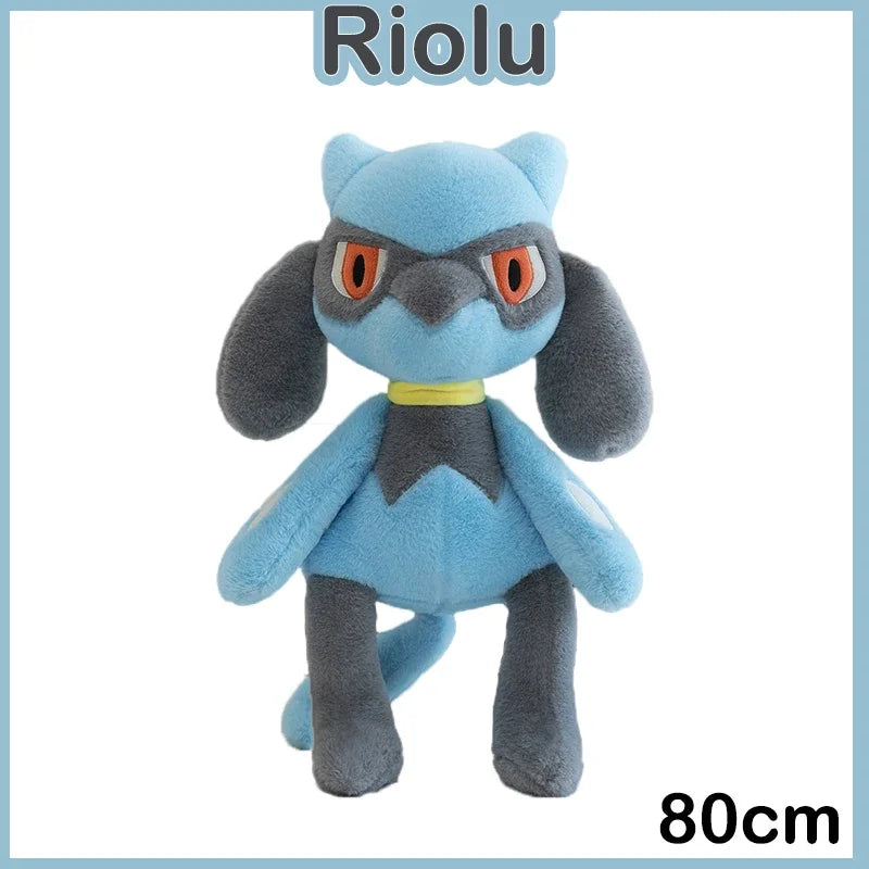 Pokemon Riolu Morpeko Lucario Plush Toys 35-80cm Kawaii Pillow Stuffed Christmas Gifts for Childrens Pokémon Anime Plushie Dolls