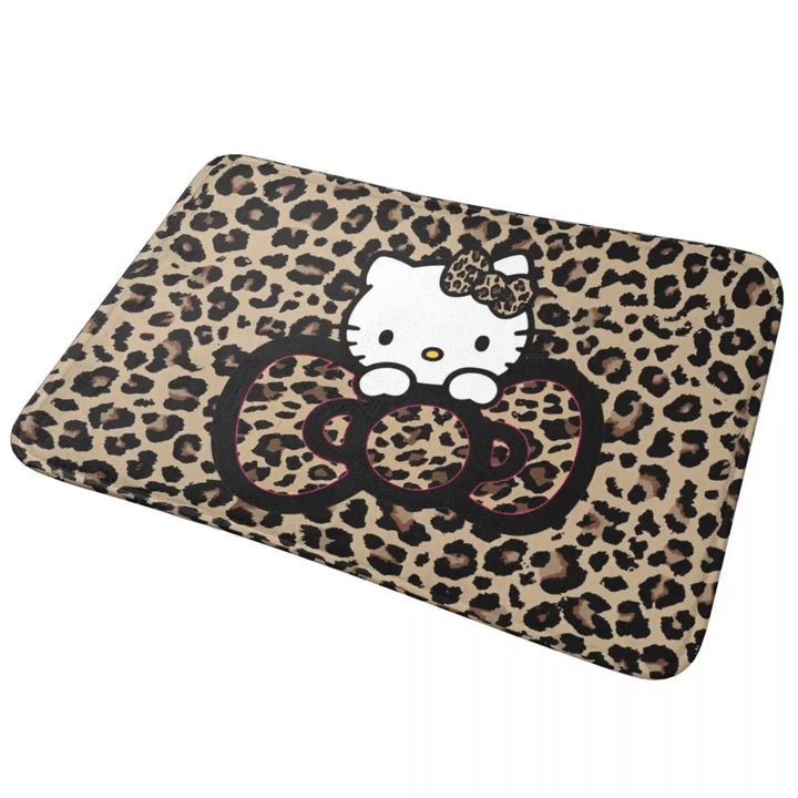 Hello Kitty Punk Music Memory Foam Bath Mat Rug Non-Slip Quick Dry Bathroom Floor Rugs Carpet For Bath Entrance Door Doormat