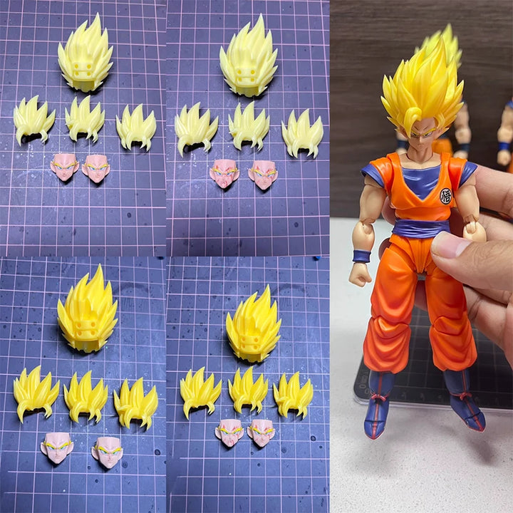 In Stock Dragon Ball Heads Accessories Shf Super Saiya Ssj2 Goku Anime Action Figurine Collection Model Toys Gift