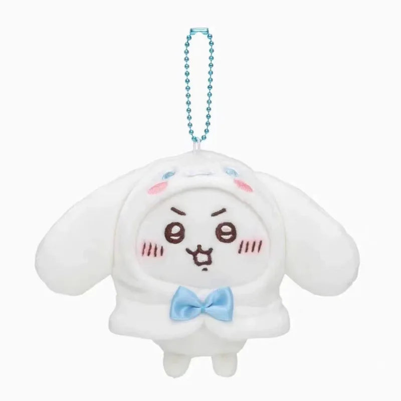 Sanrio Cinnamoroll Pom Pom Purin Plush Toys Kawaii Keychain Cartoon Pachacco Backpack Pendant Accessories Boy Girl Birthday Gift