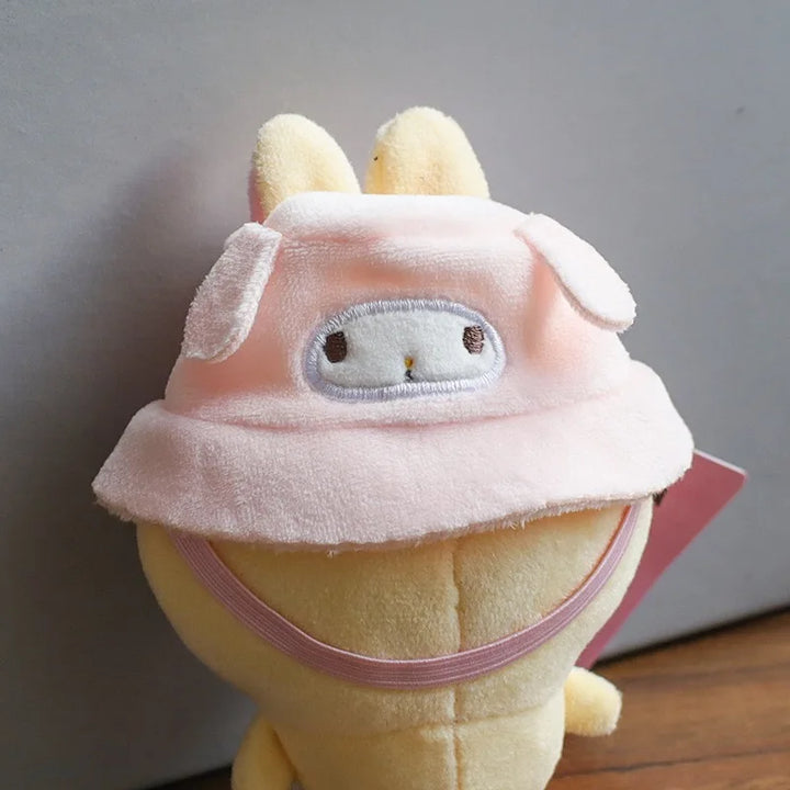 For Labubus doll Outfit Accessories Sanrios Hello Kitty Kuromi Cinnamoroll Melody Doll Hat mini bag Cute Doll Backpack Bag Set