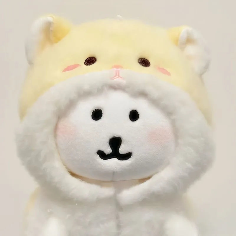 10cm doll clothes joke Bear doll clothes cute Hamster Mini Clothes Plush Jumpsuit Suits For Cotton Stuffed Doll Toys Accessories