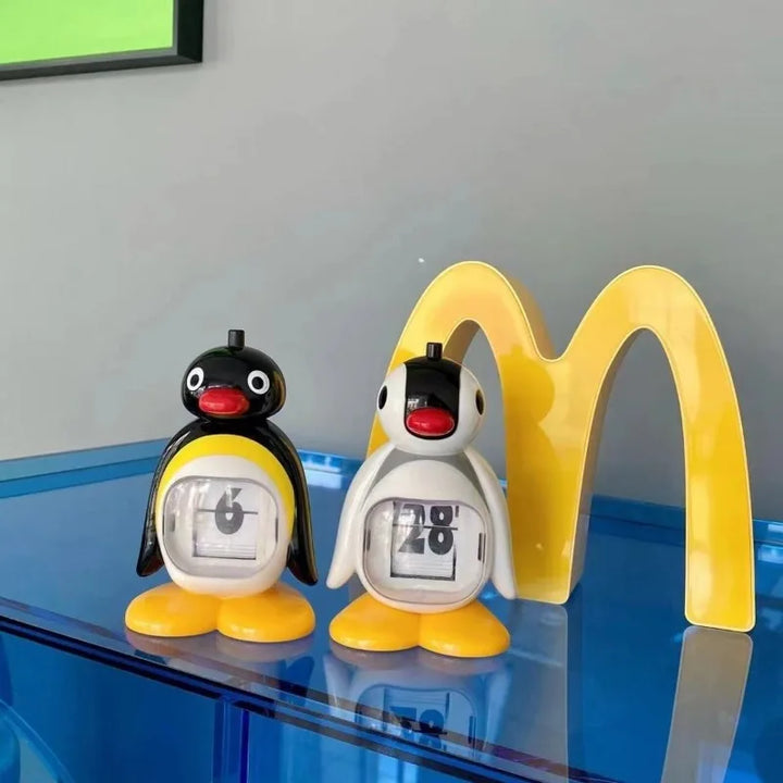 Cute Cartoon Pingu Calendar Desktop Ornament Decoration Household Press Calendar Cute Doll Doll Boys and Girls Christmas Gifts