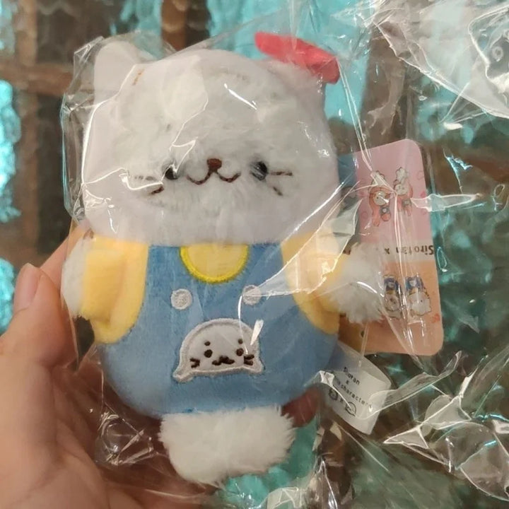 kawaii Little Otter Pendant Doll keychain Sanrios Plush Doll Pendant cartoon hello kitty Bag Pendant cute dress up Accessories