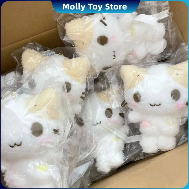 Masyumaro Fluffy Fuwa Nyanko Cat Plush Doll Keychain Charm Keychain Anime Kawaii Women Bag Keychains Mascot Keyring Keyholder