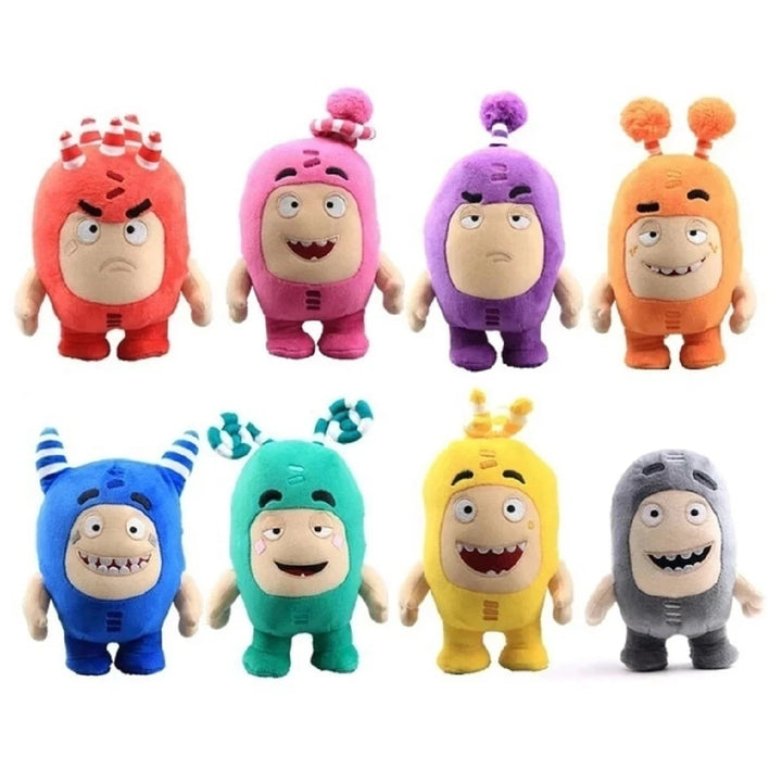 8pcs/Lot Oddbods Cartoon 18CM Fuse Jeff Newt Odd ZEE Bods Stuffed Plush Toy Doll For Kids Gifts PP Cotton Home Decoration