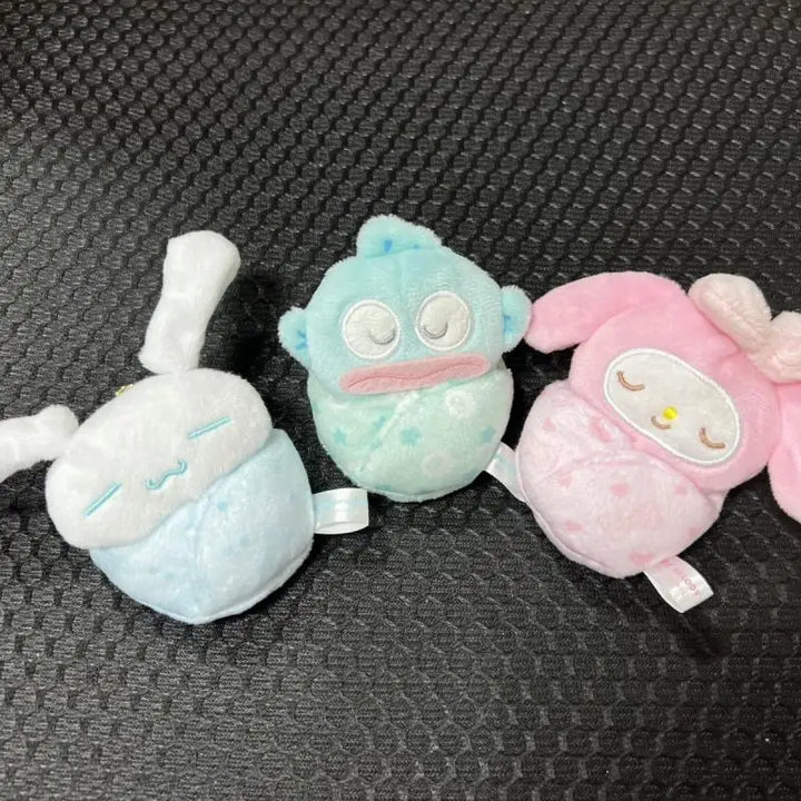 Sanrio Kawaii My Melody Cinnamoroll Japanese Cartoon Hangyodon Baby Sleeping Bag Fish Plush Toys Backpack Pendant Keychain Gift