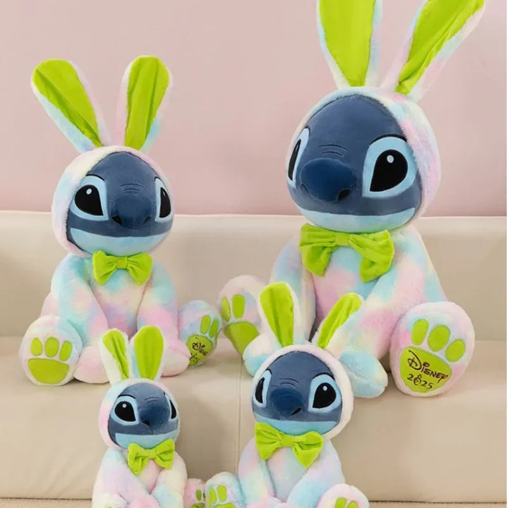 30/80CM Disney Lilo & Stitch Plush Doll Cartoon Toy Cute Kawaii Anime Stuffed Rabbit Ears Stich Soft Plushie Kids Birthday Gifts