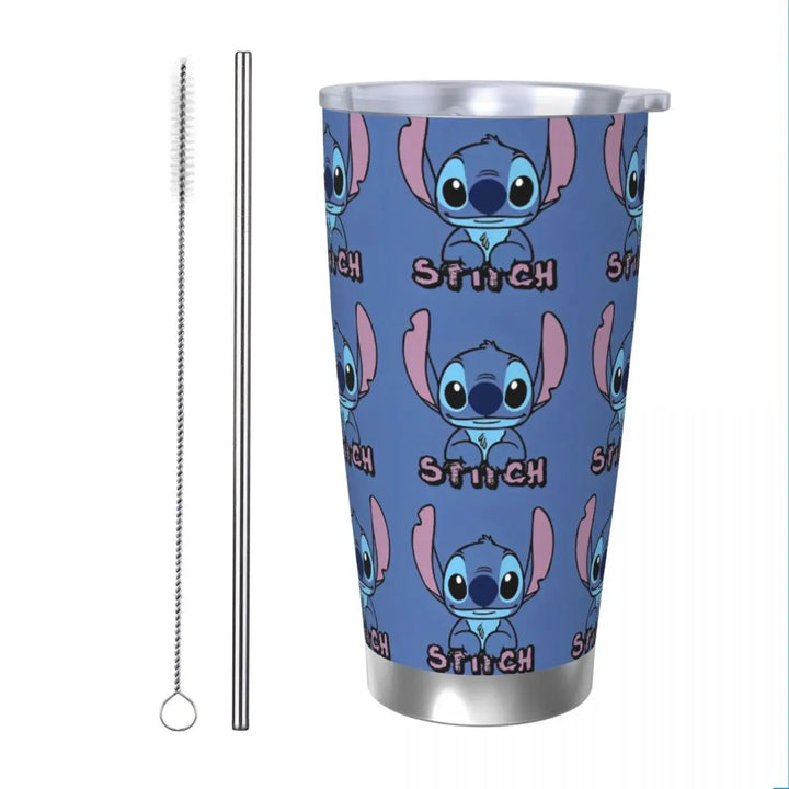 Funny & Stitch Insulated Tumbler with Straws Cute Koala Stainless Steel Thermal Mug Outdoor Travel Thermos Bottle Cup, 20oz