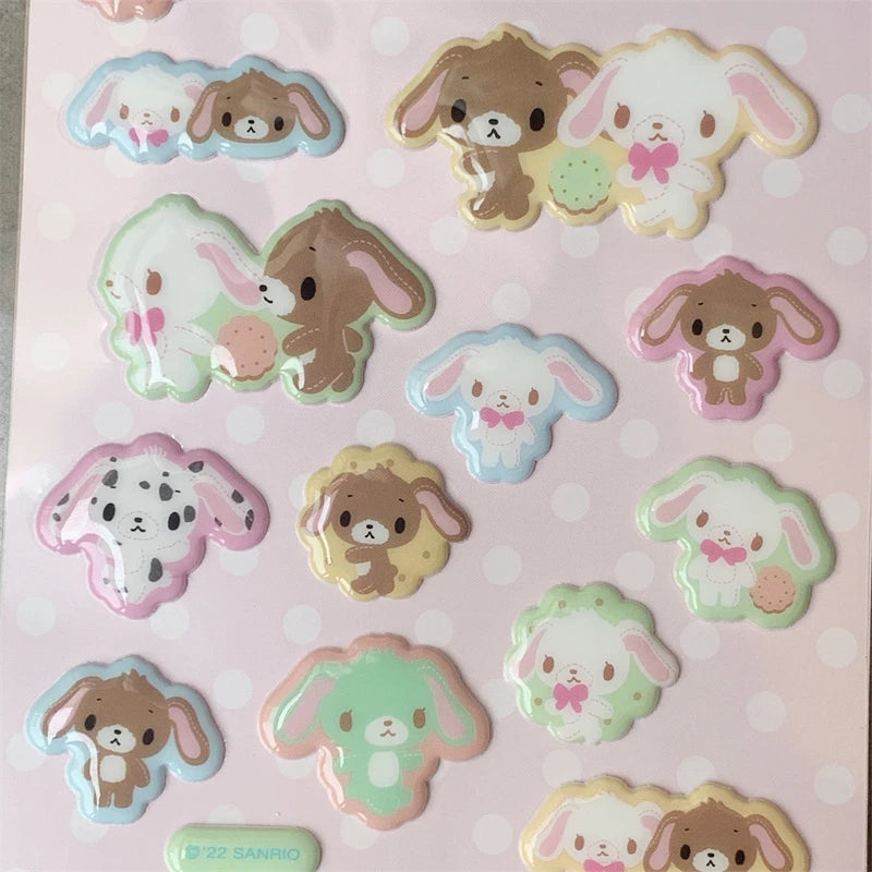 Cute Sugarbunnies Stickers Three-D Cartoon Anime Bunny Stickers Kawaii Laptop Notebook Sticker Book Decor