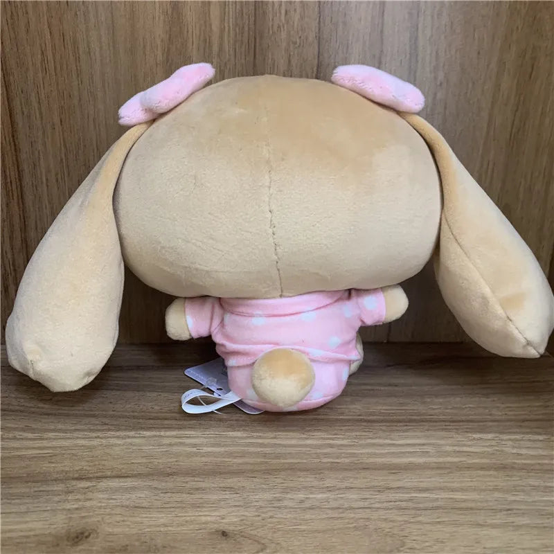 Pajamas Mocha Dog Plush Toys Kawaii Cute Bag Keychains Keyring Ball Chain Stuffed Animals Kids Toys for Girls Birthday Gift