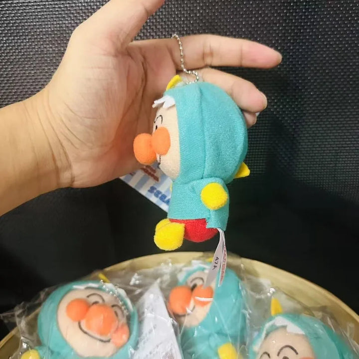 Cartoon ‌Anpanman‌ Plush Doll Keychain Backpack Pendant Decorations Cute Children Toy Accessories Boys and Girls Christmas Gifts