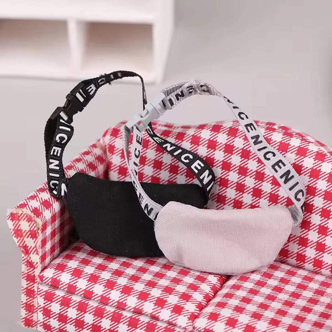 Crossbody Bag Labubu I II III Doll Accessories Belt Bag For 1/11 OB11 Dolls DIY Doll Toys Backpack 1/6 1/8 1/12 BJD Dolls Bag