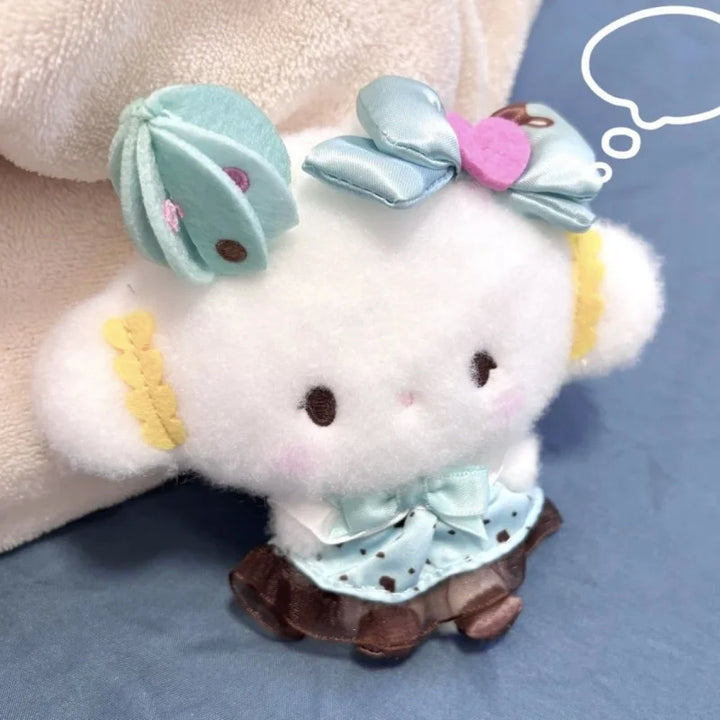 New cartoon Cogimyun Plush Toy Pendant mint skirt tyep kawaii Sanrios Kogimyun plush keychain Stuffed Doll bag accessories gift