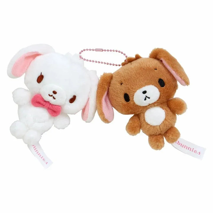 Sugarbunnies Kurousa and Shirousa Plush Toys Mascot Cute Keychain Charms Ball Chain Keyring Girls Toys