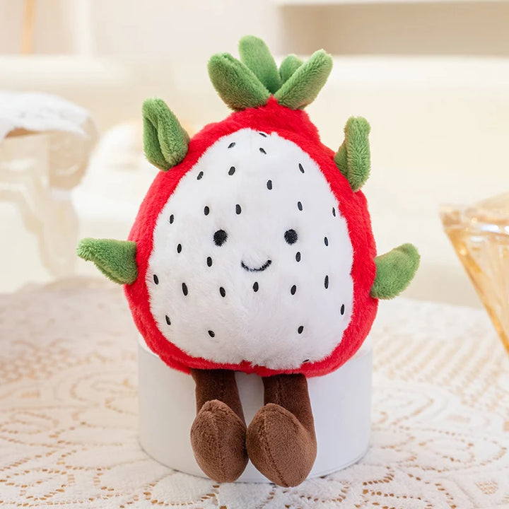 Cartoon Kiwi Fruit Plush Toys Squishy Mangosteen Soft Dolls Pineapple Durian Stuffed Toys Watermelon Plushie Pitaya Pear Orange