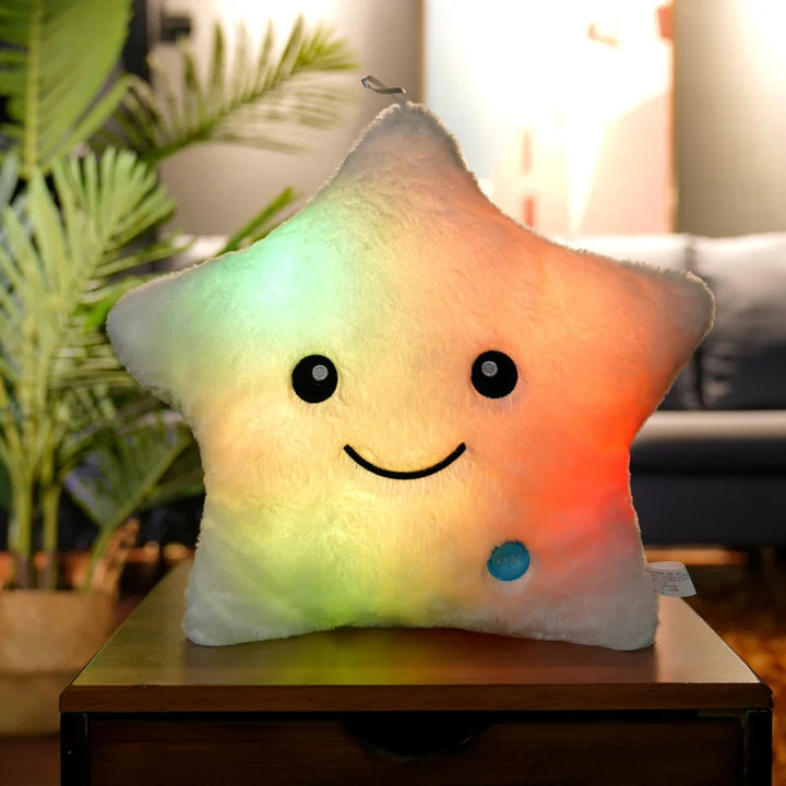 Cute Led Light Star Pillow Stuffed Soft Star Luminous Throw Pillow Cushion With Colorful Light Child Girls Christmas Gift