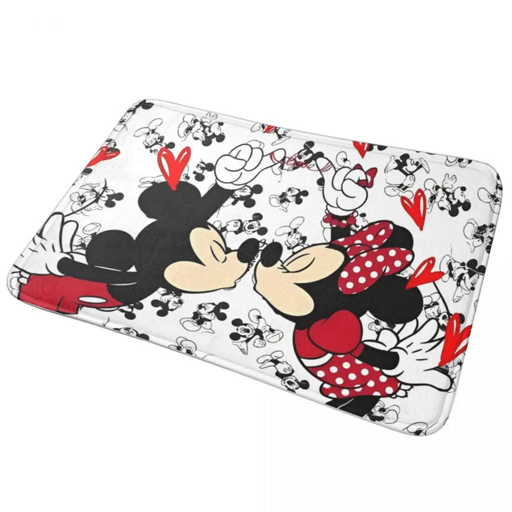 Cute Minnie Cartoon Bathroom Rugs Mat Quick Dry Mickey Bath Rugs Mats Carpet Non-Slip for Shower Tub