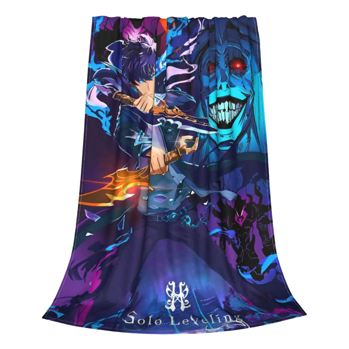 Solo S-ung Jin-woo Leveling Flannel Blanket Anime Novelty Throw Blankets for Home Hotel Sofa  200x150cm Quilt