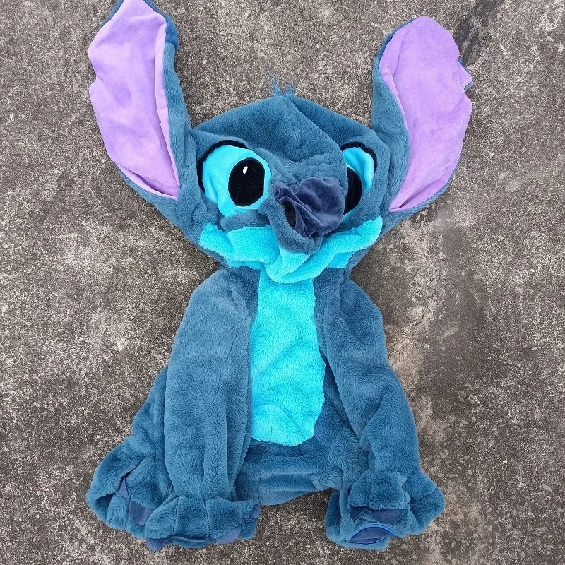 25/100cm Disney Stitch Plush Toy Leather Case Holster Anime Plushie Cute Large Doll Stich Not Stuffed Semi-finished Plushie Toys