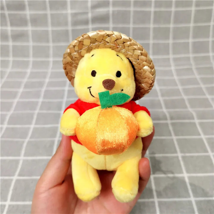Disney Pooh Bear Cartoon Plush Toys Keychain Backpack Keychain Accessories Boys and Girls Birthday Gifts Creative Peripherals