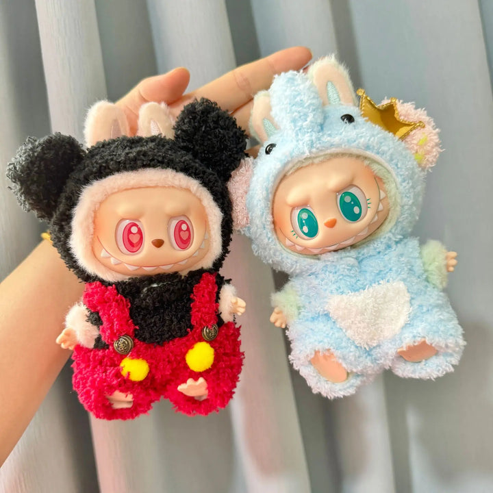 Cute Mini Plush Doll'S Clothes Outfit Accessories Korea Kpop Exo Labubu I II Idol Dolls Jumpsuit Sitting Party Clothing