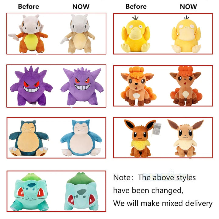 Original Peluche Pokemon and New Arrival Stuffed Bear Toys Pikachu Bulbasaur Anime Stuffed Animal Toy Peluche Gift for Kid