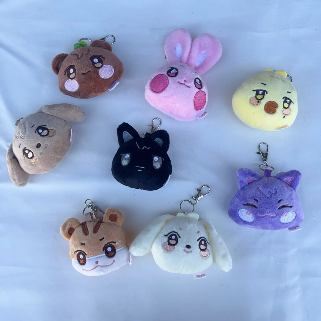 1/8pcs Kpop ATEEZ Plush Doll Pendant Keychain Aniteez Design Hongjoong Seonghwa Yeosang Accessories Kawaii Plushies Toy