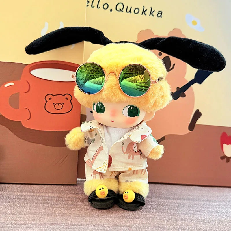 DIMOO WORLD Doll Box Pendulum Accessories Doll Clothes Sand Set Dog Pajamas 15/17cm Labubu Doll Clothes