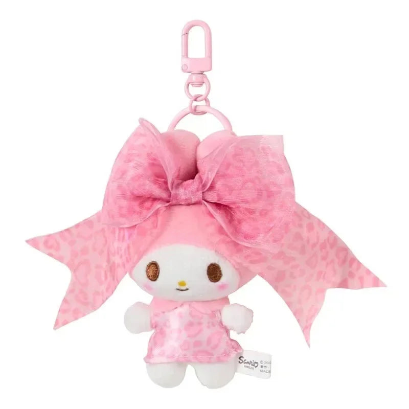 Sanrio My Melody Kawaii Cartoon Plush Toy Keychain Cute 50Th Anniversary Backpack Pendant Decoration Girl Birthday Creative Gift