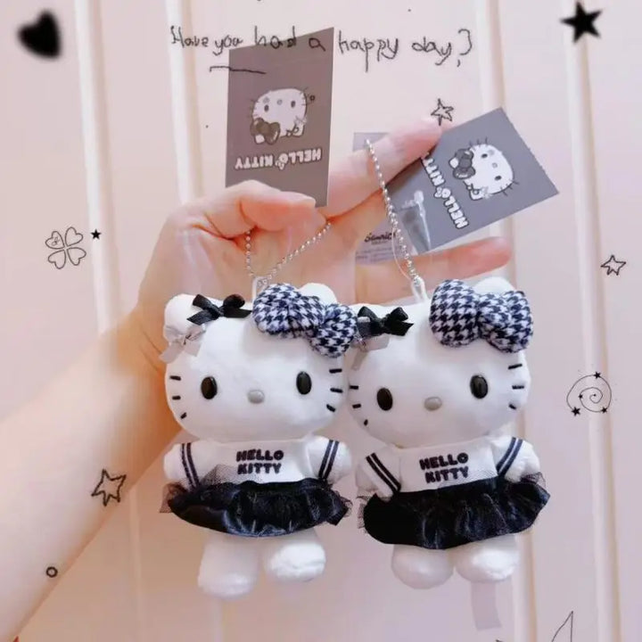 Sanrio Hello Kitty Kawaii Plush Toys Keychain Cartoon Decorative Backpack Pendant Doll Creative Peripheral Girls Festival Gift