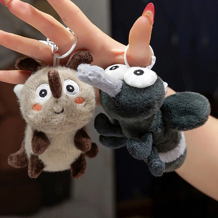 Cartoon Mosquito Plush Toys WIth 3D Big Eyes Stuffed Realistic Insects Annoying Bugs Soft Dolls Keychain Fun Gifts Birthday