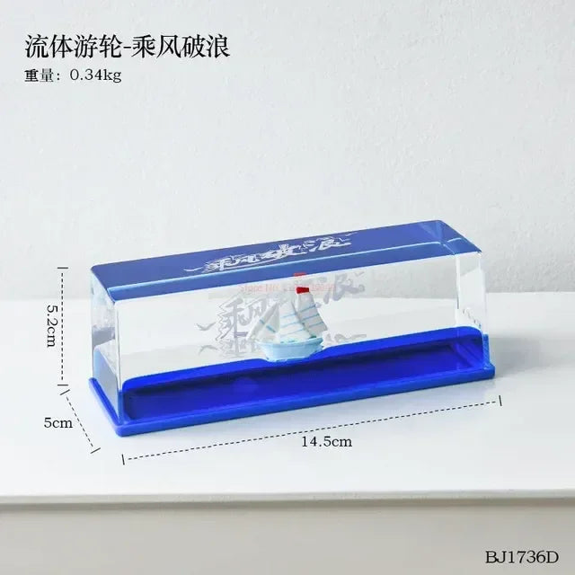One Piece Figure 3d Ship Fluid Drift Bottle Thousand Sunny Ship Going Merry Boat Floating Boat Decor Customized Anime Toy Gif