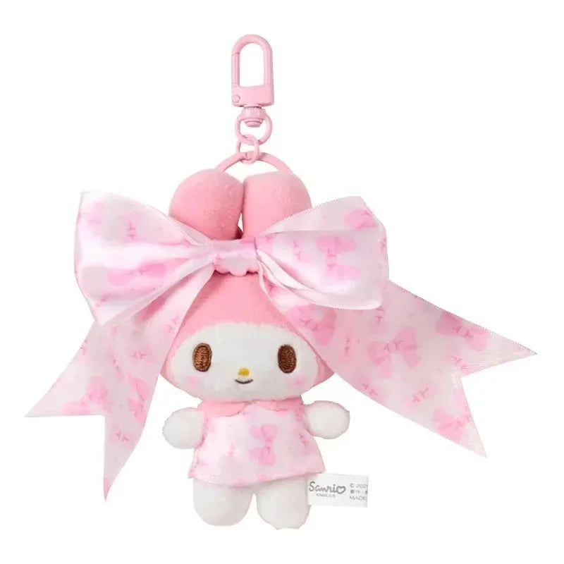 Sanrio My Melody Kawaii Cartoon Plush Toy Keychain Cute 50Th Anniversary Backpack Pendant Decoration Girl Birthday Creative Gift
