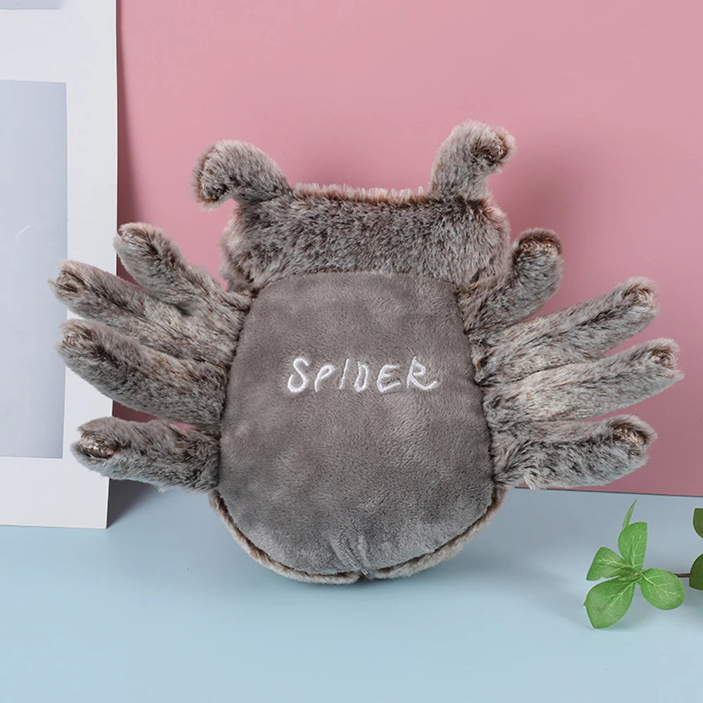 Scary Black Spider Plush Toys Realistic Wild Animal Spider Stuffed Dolls Simulation Insect Soft Plushie Halloween Party Gifts