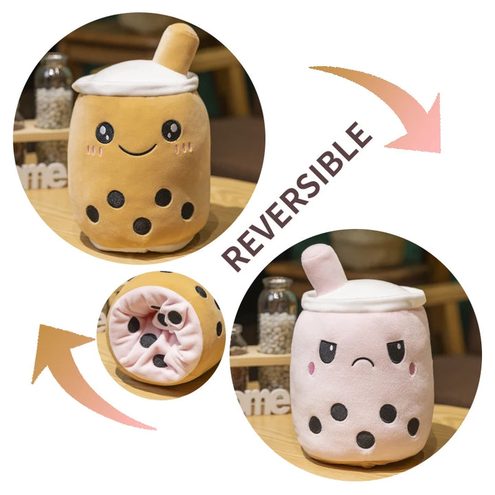 23cm Kawai Milk Tea Cup Plush Toy Stuffed Food Fruit Boba Doll Ultrasoft Stuffed Plush Tea Shop Kids Toys Birthday Gift