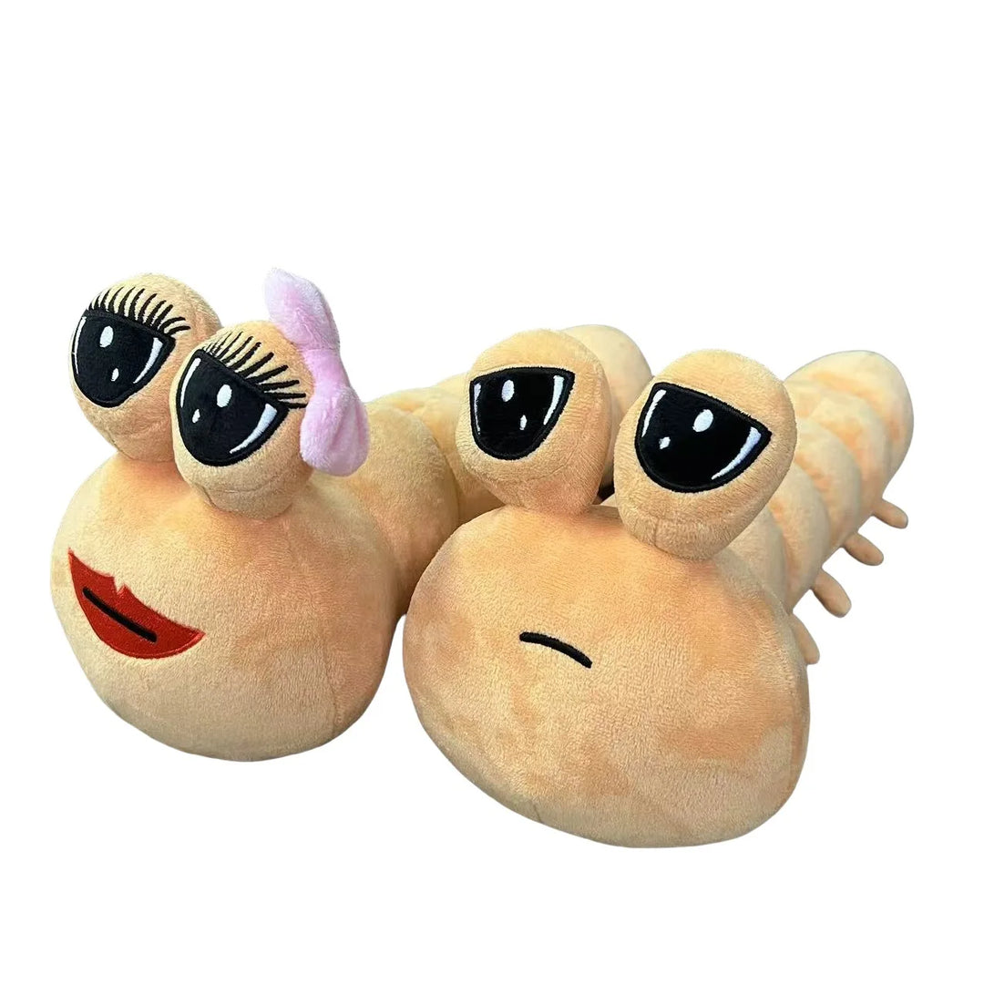 Mr Pou and Mrs Pou Plush Toy My Pet Alien Pou Plush Kawaii Alien Pet Doll Soft Pillow for Kids Birthday Christmas Gift