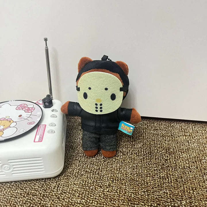 Kawaii Sanrio Hello Kitty Singer Selena Gomez PlushDoll Black  LIL Peep Doll Figure Stuffed Plush  Keychain Cartoon Gift