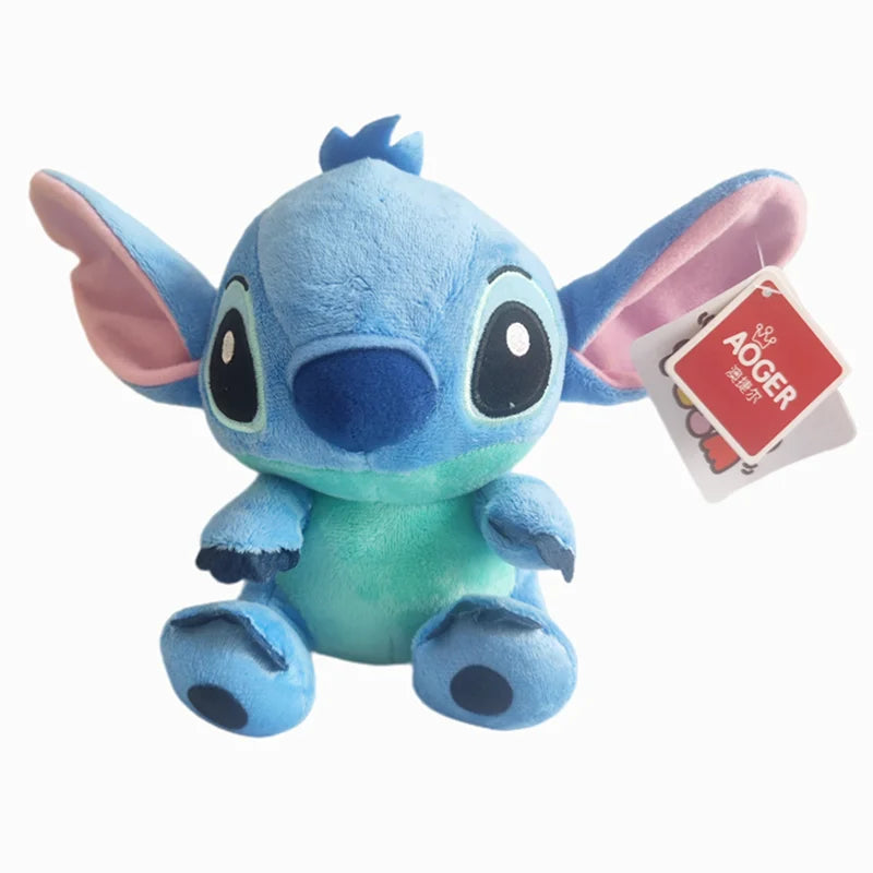 DISNEY Lilo & Stitch Plush Toys Pink Lilo Blue Stitch Stuffed Plush Dolls Pendant Toys Models Cute Boy Girl Birthday Gift