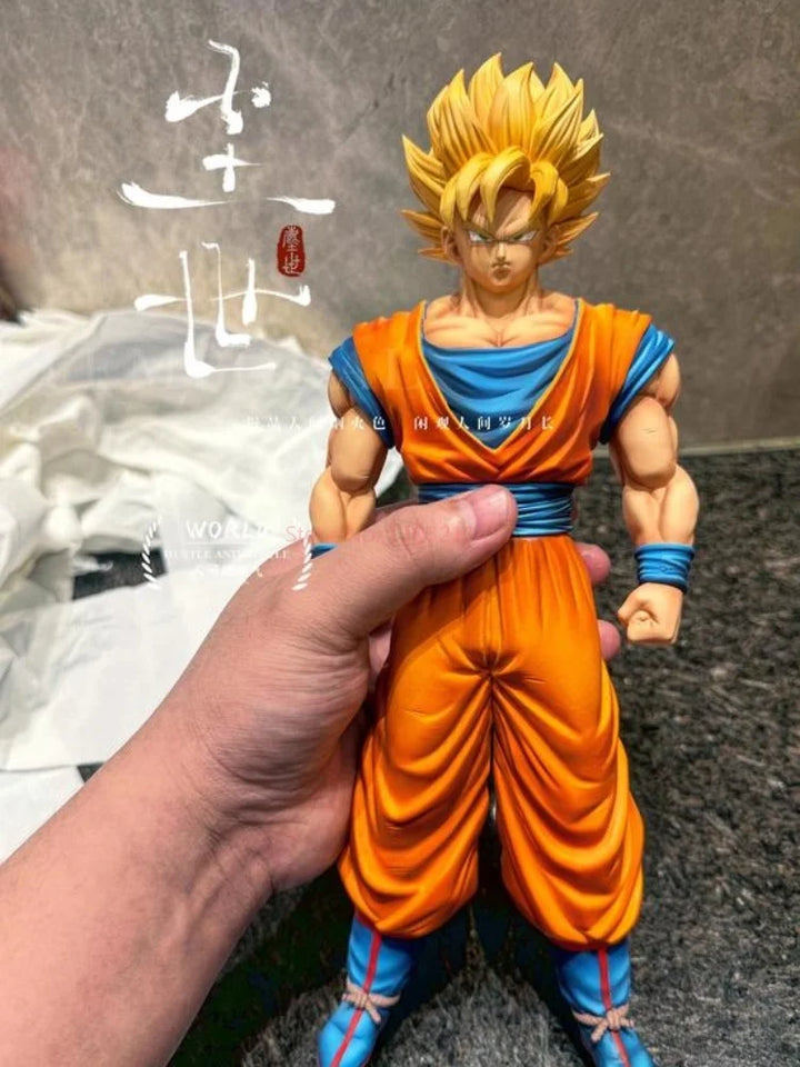 In Stock Hy Dragon Ball Son Goku Ssj1 Figure Super Saiyan Goku Action Figures Ssj2 32cm Pvc Statue Collection Model Toy Gift